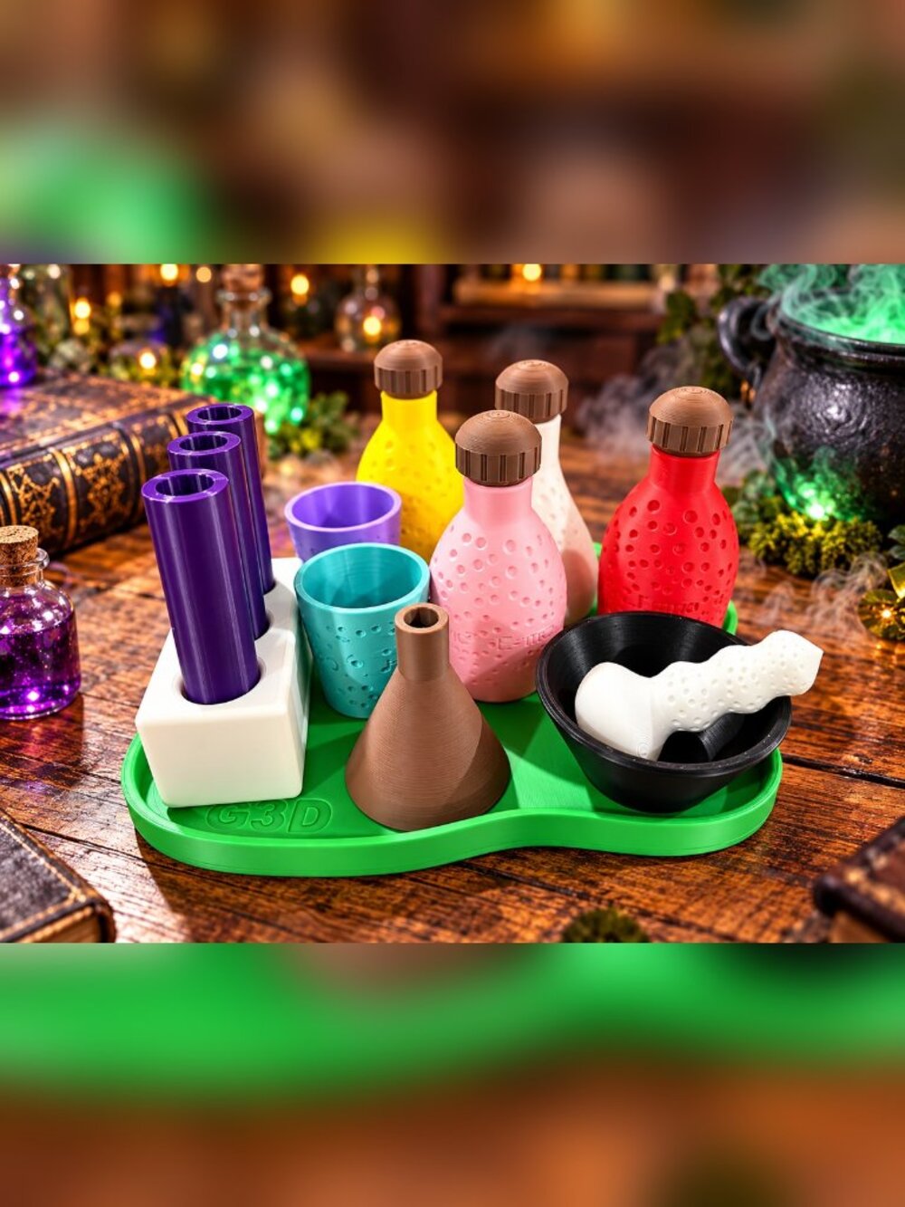 Mad Scientist Sensory Potion Play Set | 3D Printed Science Lab Kit